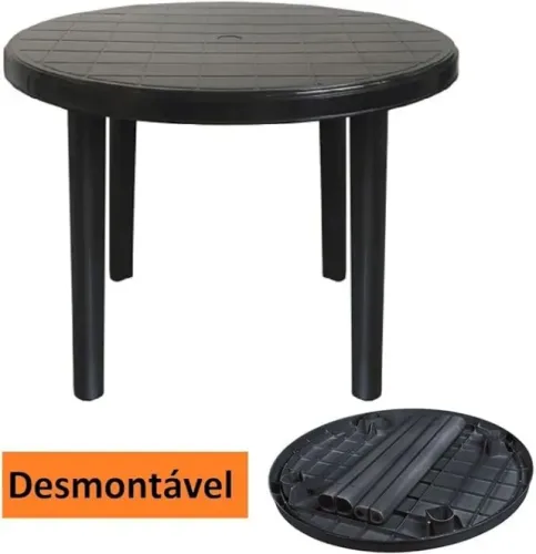 Mesa redonda nova de fábrica cor branca ou preta