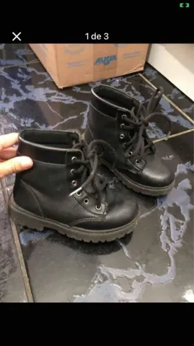 Bota Coturno Preta Tamanho 29