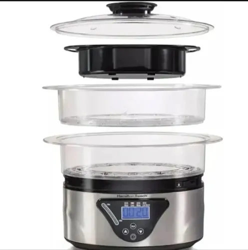 Panela a Vapor Digital, 5,2L, Prata, Hamilton Beach