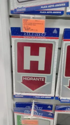 Placa de Hidrante Auto Adesiva