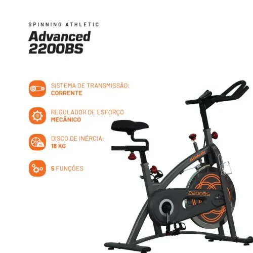 Spinning Athletic Advanced 2200BS até 18 x sem juros 