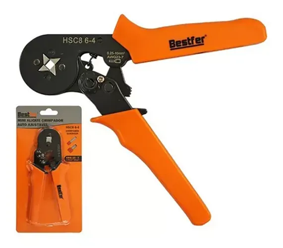 Alicate Crimpar Terminal Pino Tubular 0.25 A 6mm Bestfer