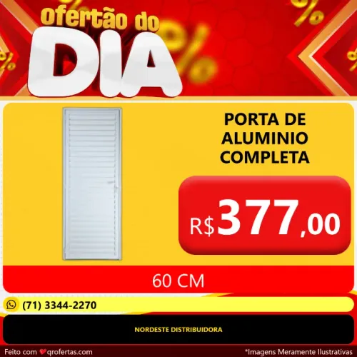 PORTA TODA EM ALUMINIO 60 CM - DIREITO OU ESQUERDO 