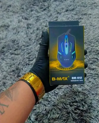 Mouse Gamer preto Usb Original Com Led RGB 7 cores Com Fio DPI Ajustável 3200 dpi