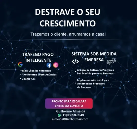 Marketing Tráfego Pago(Google ADS)   /   Criação de Sistema para sua Empresa