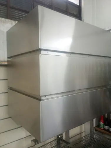 Coifa quadrada aço inox 304 com 3 gomos
