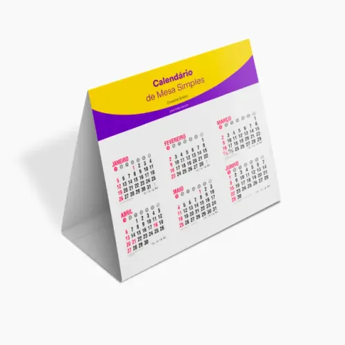 kit 10 unidades calendário de mesa com sua logomarca