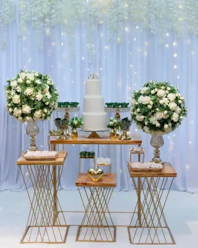 Conjuntos de mesa Decoração de aniversário Casamento escrivaninha Móveis Casa