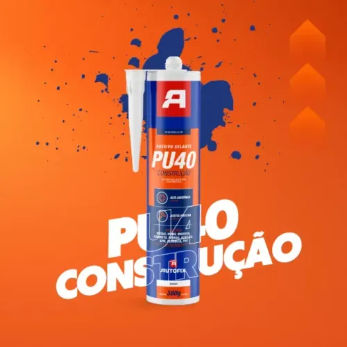 Pu 40 Construção Cinza/Branco e Preto Tubo 380G - Autofix