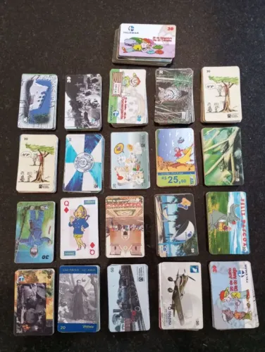 Cartões telefônicos antigos - colecionáveis - 420 unidades