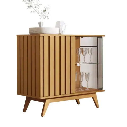 Buffet Luxo Ripado com 2 Portas larg. 0.92m Nature rf54