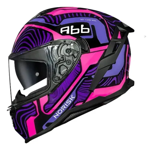 Capacete Norisk Strada 2 Fusion Roxo E Rosa