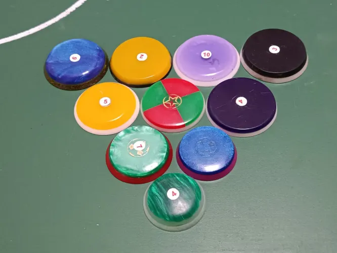 Futebol de botão retrô 10 botões vintage