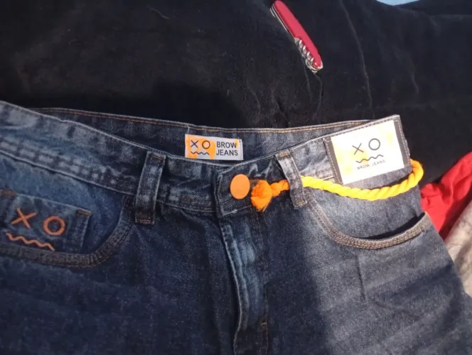 Bermuda jogador Brow jeans 38