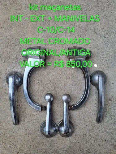 Kit maçanetas INT-EXT + Manivelas C-10/C-14 Cromado
