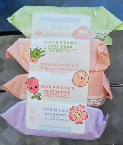 Lenços Umedecidos demaquilantes Calming, Collagen e Moonpop