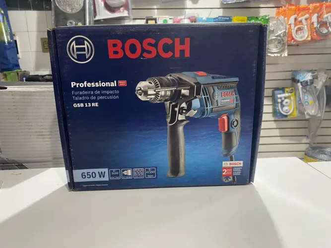 Furadeira de Impacto Bosch GSB 13 RE 650W - Nova