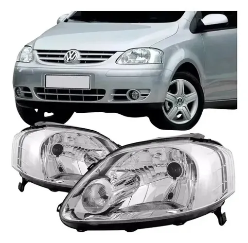 Farol fox simples cromado 2003 2004 2005 2006 2007 2008 2009