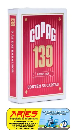 BARALHO 139 VERMELHO COPAG 55 CARTAS