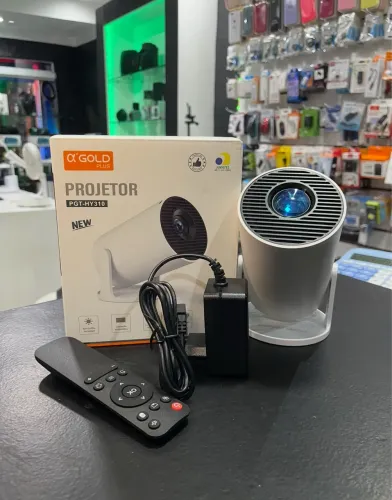 Promoção Projetor Portátil 4k A'gold Cor Branco PGT-HY310