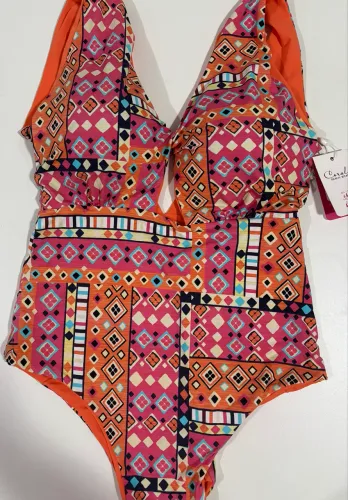 Maiô Estampado Coral Bikinis Tamanho P *NOVO*
