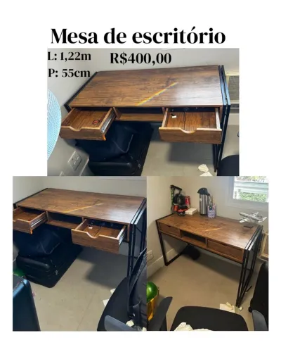 Mesa de Escritório Excelente Estado 1,22m