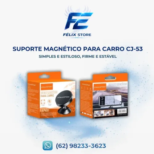 Suporte Magnético Para Carros CJ-53 Preto