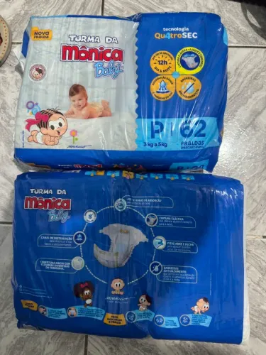 VENDO FRALDA P TURMA DA MÔNICA pacote com 62 tiras