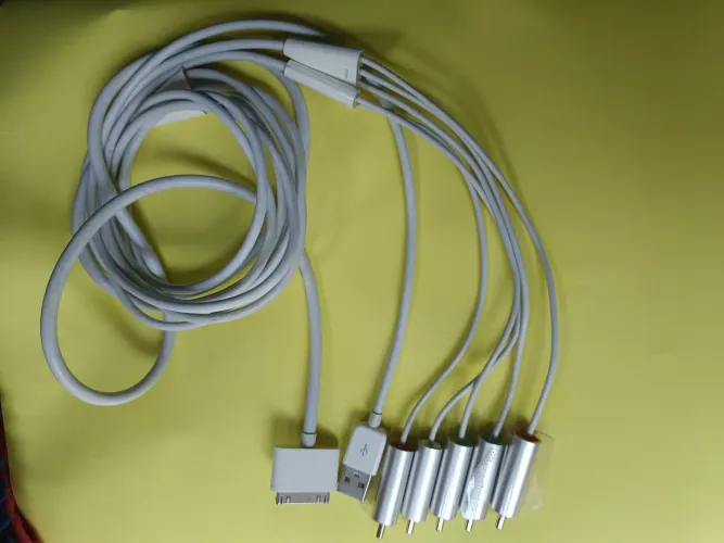 Cable Apple rca para áudio e vídeo y