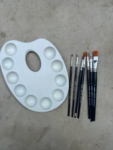 kit pincéis giotto + 1 keramik + godê trident