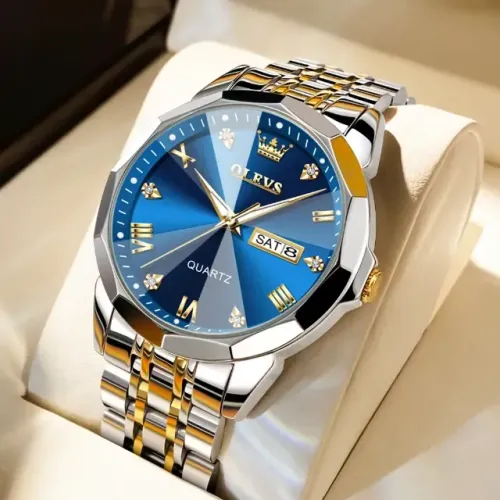 Relógio Masculino OLEVS 9931 Original Quartzo Luxo Elegante Resistente à Água + Garantia 1