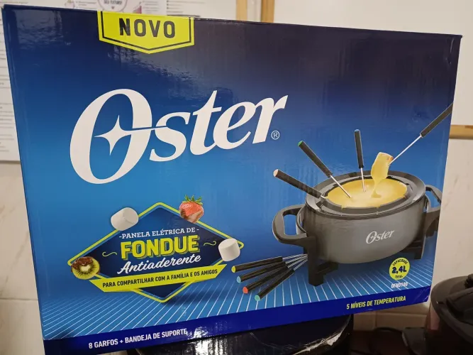 Panela de fondue Oster elétrica completa com caixa em perfeito estado