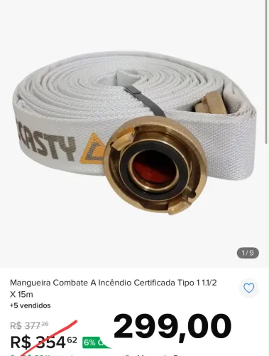 Mangueira de combate a incêndio 