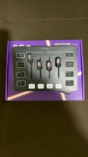 Audio Mixer Fifine Ampligame SC3 Gaming Live Streaming Semi Novo