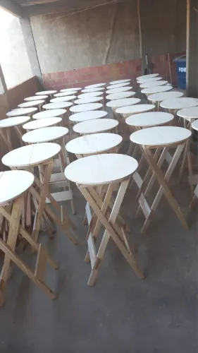 Mesa bistrô alta crua