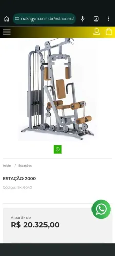 Aparelho de musculação 