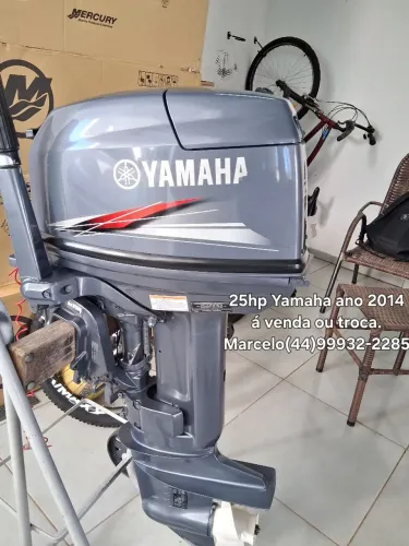 Motor de popa 25hp Yamaha ano 2014 conservado por motor de menor valor ou parcelo em 18x 