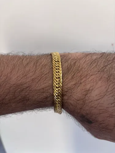 Pulseira masculina em moeda antiga joias lindas que não descasca