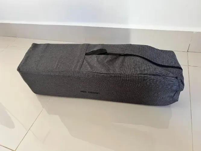 Berço Portátil ABC Design Melange Cinza + Colchão Extra
