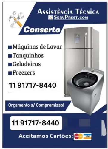 Assistência Técnica geladeira e máquina