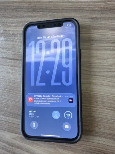 iPhone 12 256GB Preto - Bateria 100% - Sem riscos