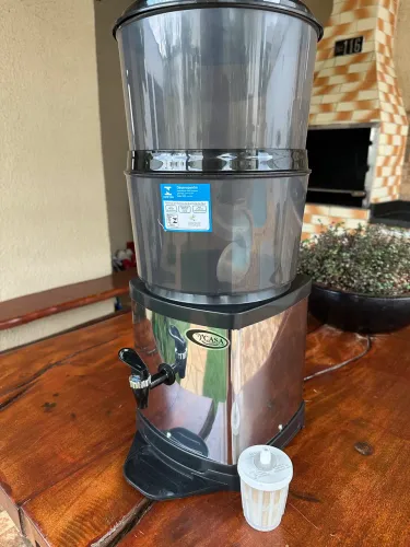 Bebedouro Filtro Para Água Inox Com Base De Barro