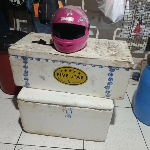 Caixa isopor grande as duas 30 reais