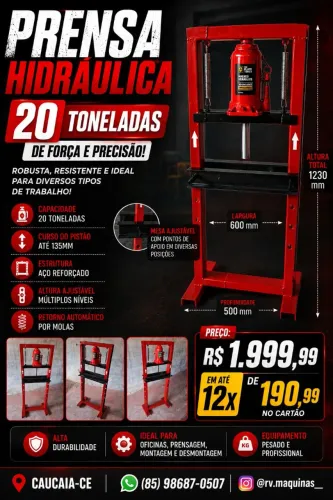 Prensa hidráulica 20 ton