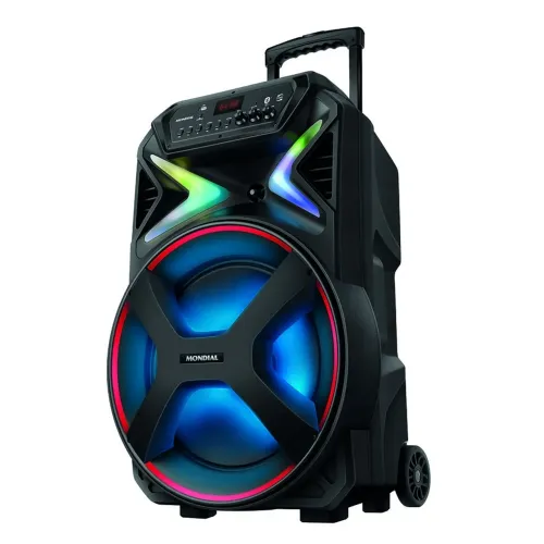 MONDIAL Caixa Amplificada Connect Lights, Preto/Vermelho, 400W RMS, Bivolt - CM-400