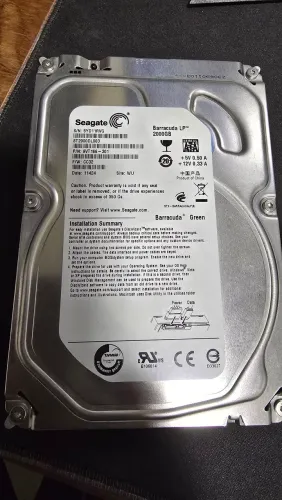 HD Seagate Barracuda Green 2TB Sata 3,5"