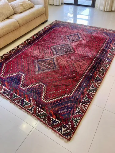 TAPETE PERSA ORIGINAL SHIRAZ - FEITO À MÃO (IRÃ) - 2,65x1,90m