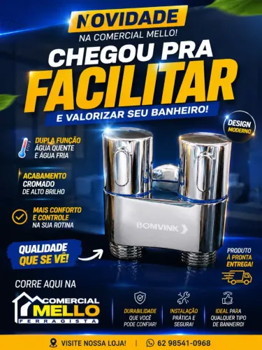 Torneira duas saídas no valor de 99,00 reais