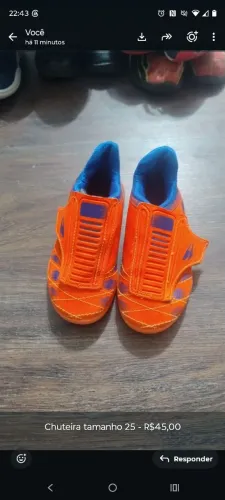 Tênis infantil tamanho 25