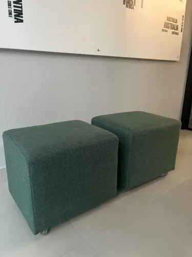 Conjunto 2 Bancos PUFF Quadrado